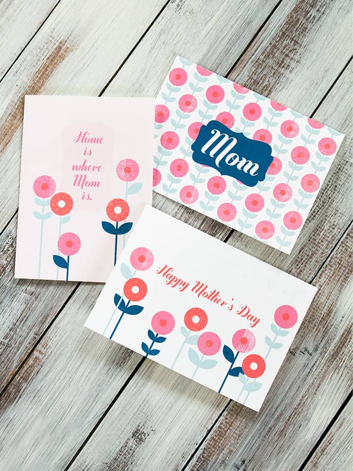 Homemade Mothers Day Gifts - FREE DIY Printable cards!