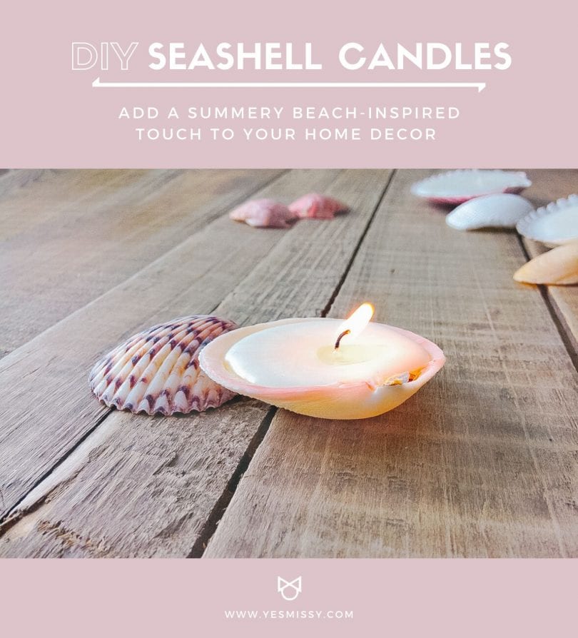 Add a summery touch to your home with these easy DIY seashell candles! Easy to make and takes only 15 minutes!