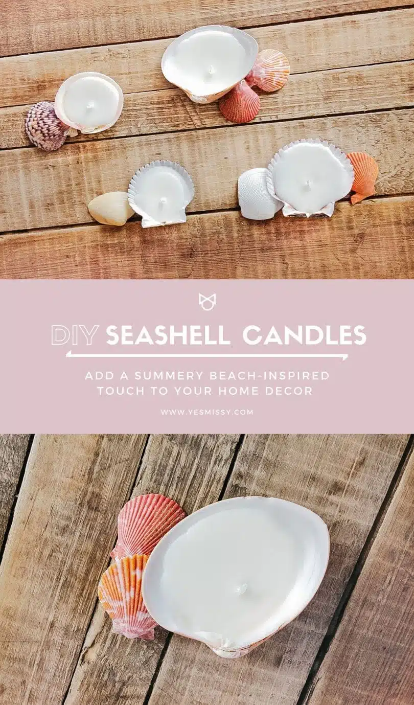 These DIY seashell candles are an easy summer DIY decor idea for your home. They're simple to make and add a great beachy feel to your home. 