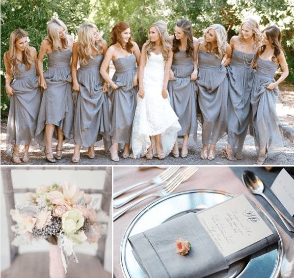 Choosing wedding colors Wedding colors inspiration - grey