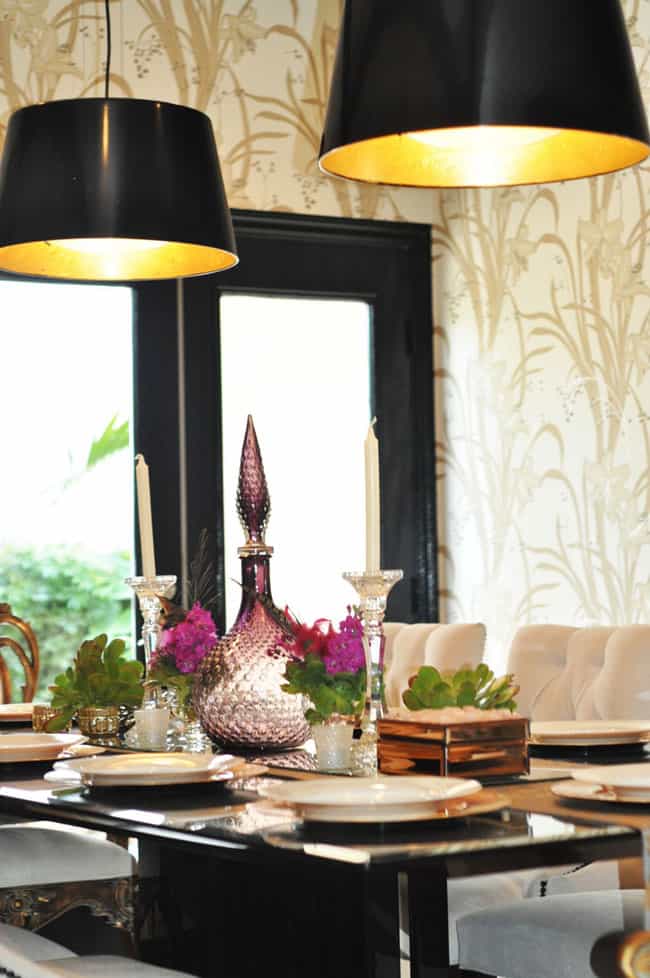 Chic Ikea Hacks - Gold and black has glam all over it.  