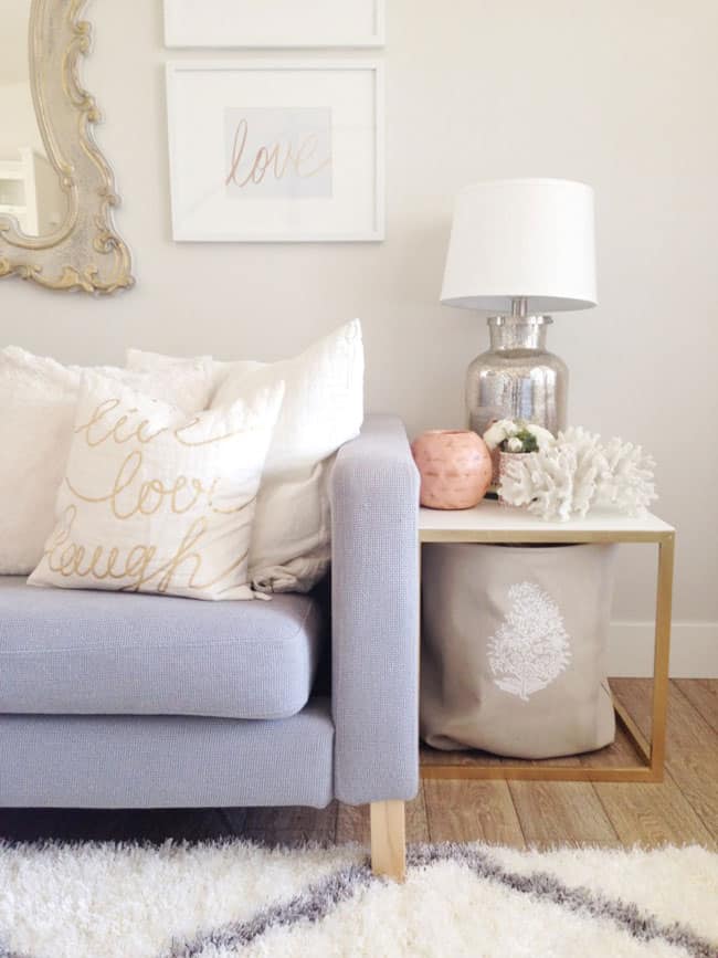 Chic Ikea Hacks - Sometimes all you need is a little gold spray make for a complete makeover