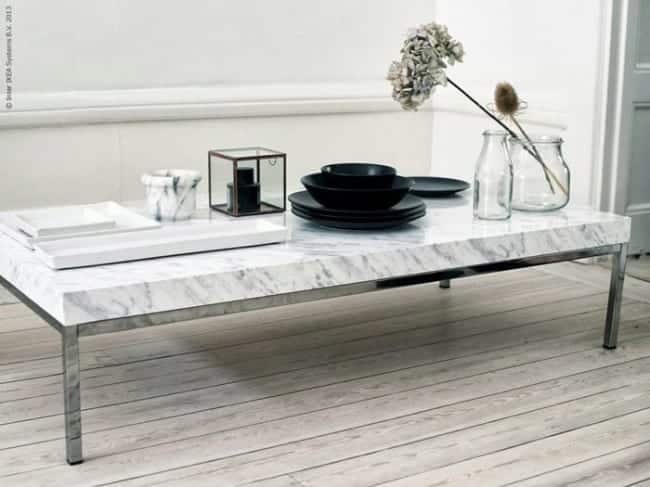 Chic Ikea Hacks - Too good to be true! Marble-ize your coffee table with some marble contact paper
