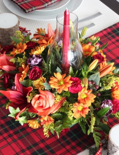 Tartan Thanksgiving Tablescape