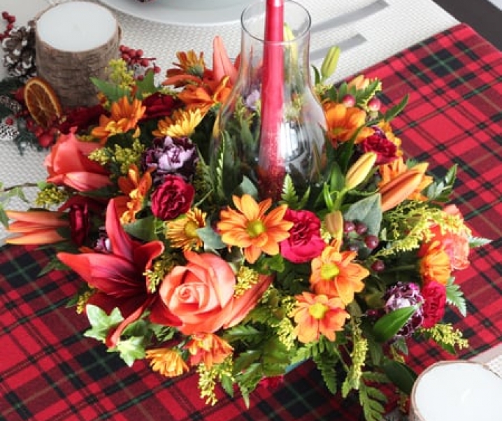 Tartan Thanksgiving Tablescape