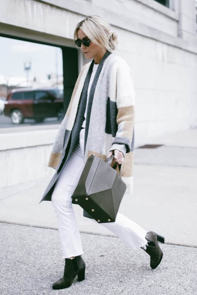 White jeans in the winter - happily grey