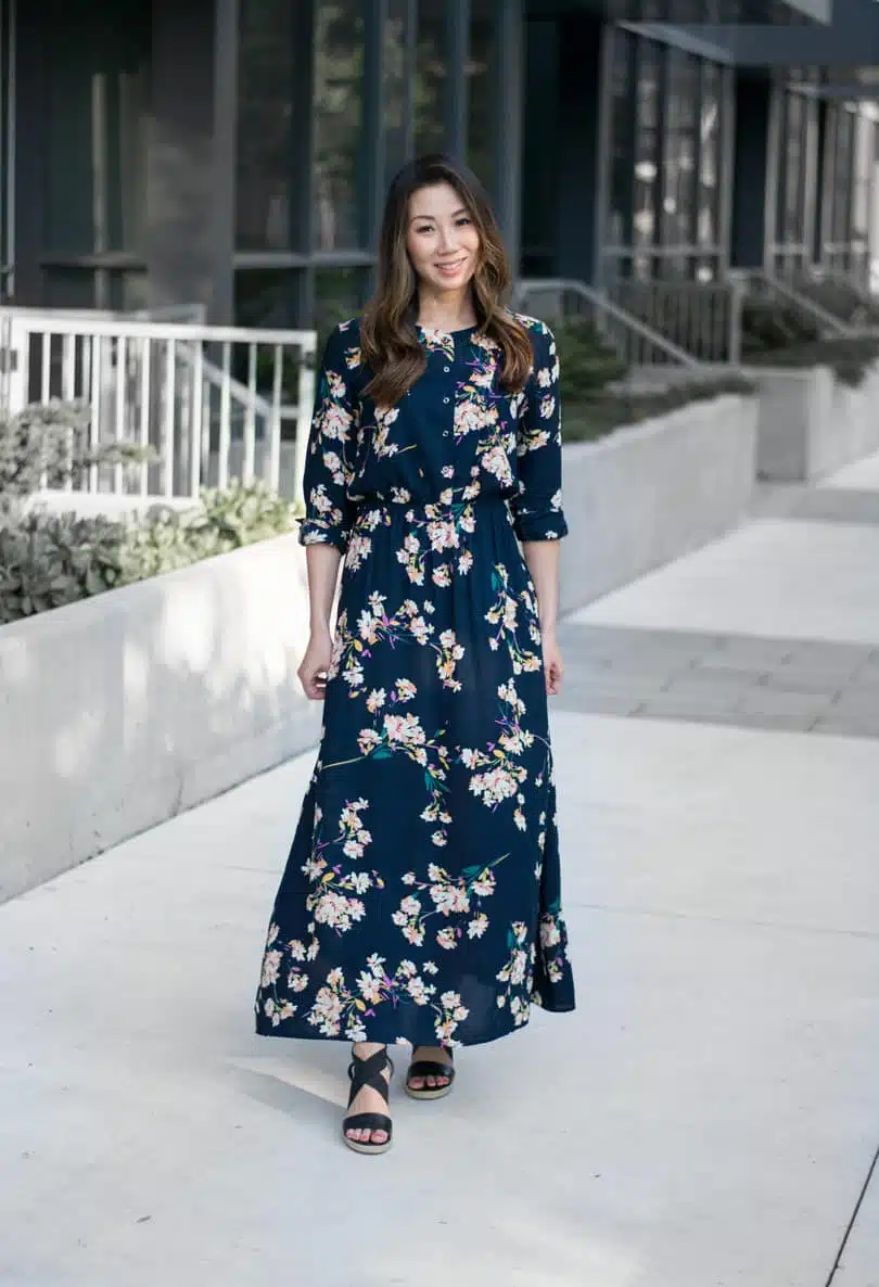 OOTD Summer streetstyle with floral maxi dress