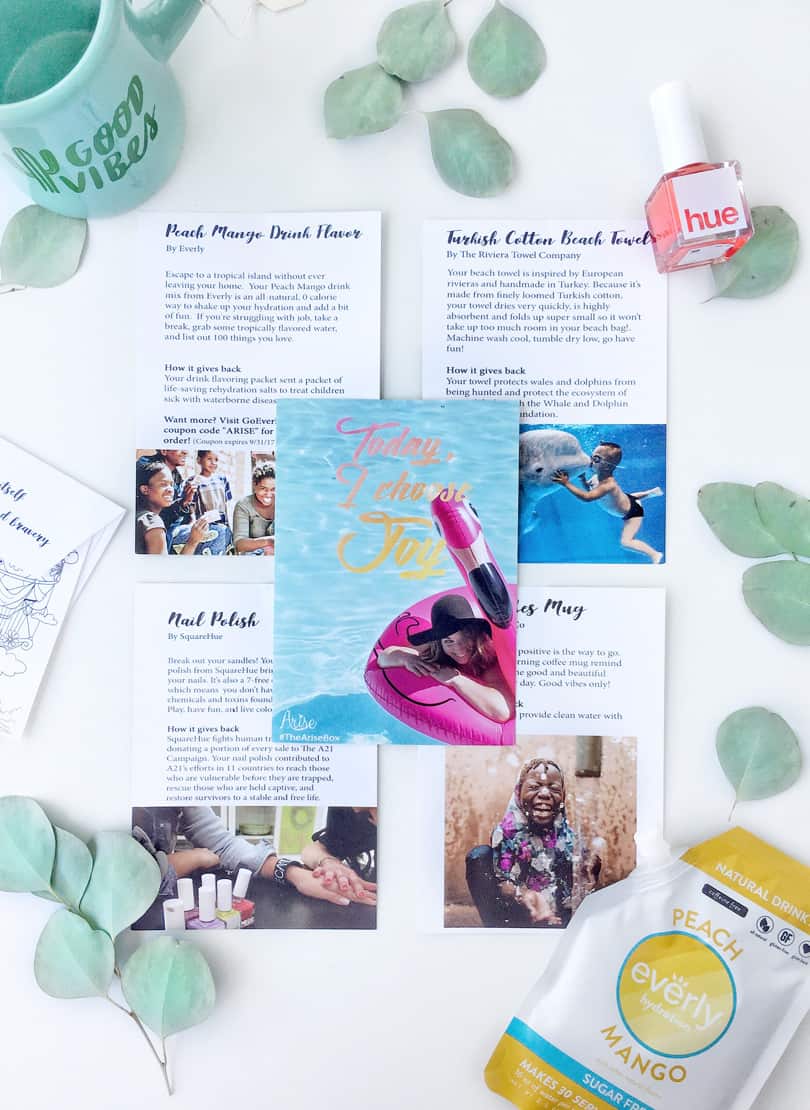 If you're looking for more ways to live ethically and sustainably, let us introduce you to some of our favorite do-good brands! Each Arise Box is packed with practical and high quality products from ethical brands.