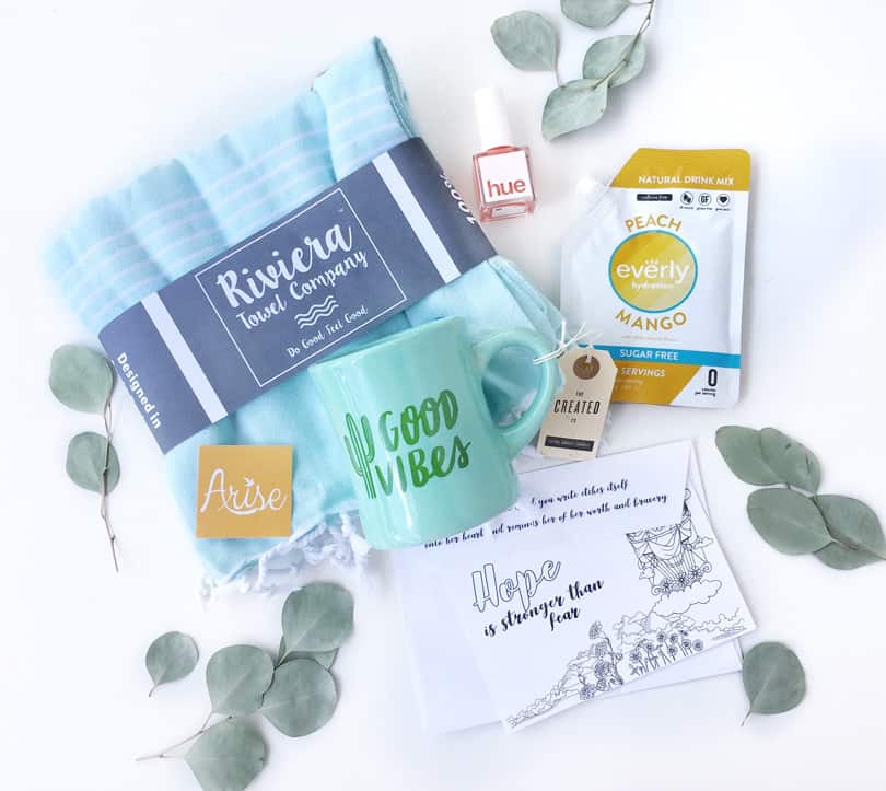 The summer box does SO MUCH good! Your summer Arise Box fights trafficking, provides nutrition to kids, protects ocean life, provides clean water and builds a care package for a survivor! #Purchasewithpurpose 