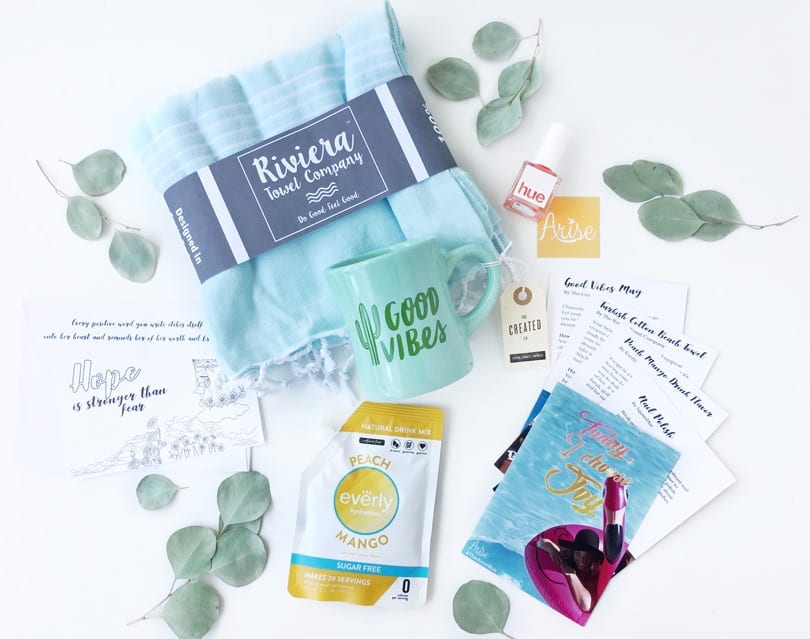The summer box does SO MUCH good! Your summer Arise Box fights trafficking, provides nutrition to kids, protects ocean life, provides clean water and builds a care package for a survivor! #Purchasewithpurpose