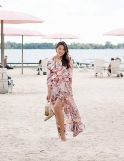 Maxi Dresses and Pink Umbrellas