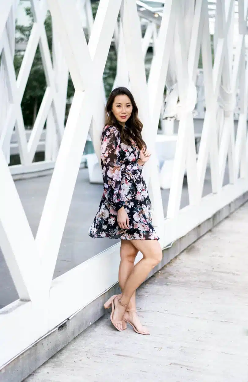 Loving this floral print! Long sleeve floral dress from...