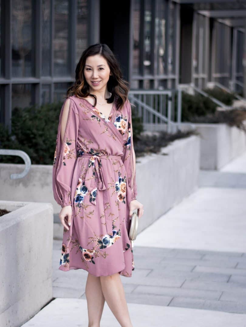 Spring #OOTD: Boutique Ayn Floral Split Sleeve Wrap Dress