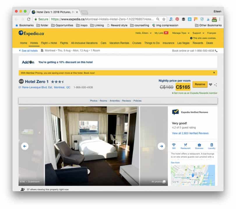 Saved on my Expedia hotel booked with Add-On Advantage