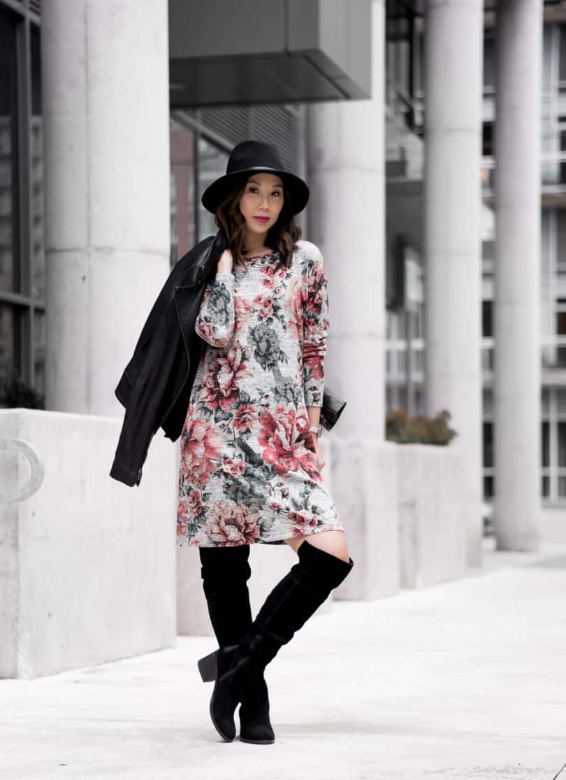 OOTD: Floral dress from 3rd Floor Studio - Canadian fashion designer