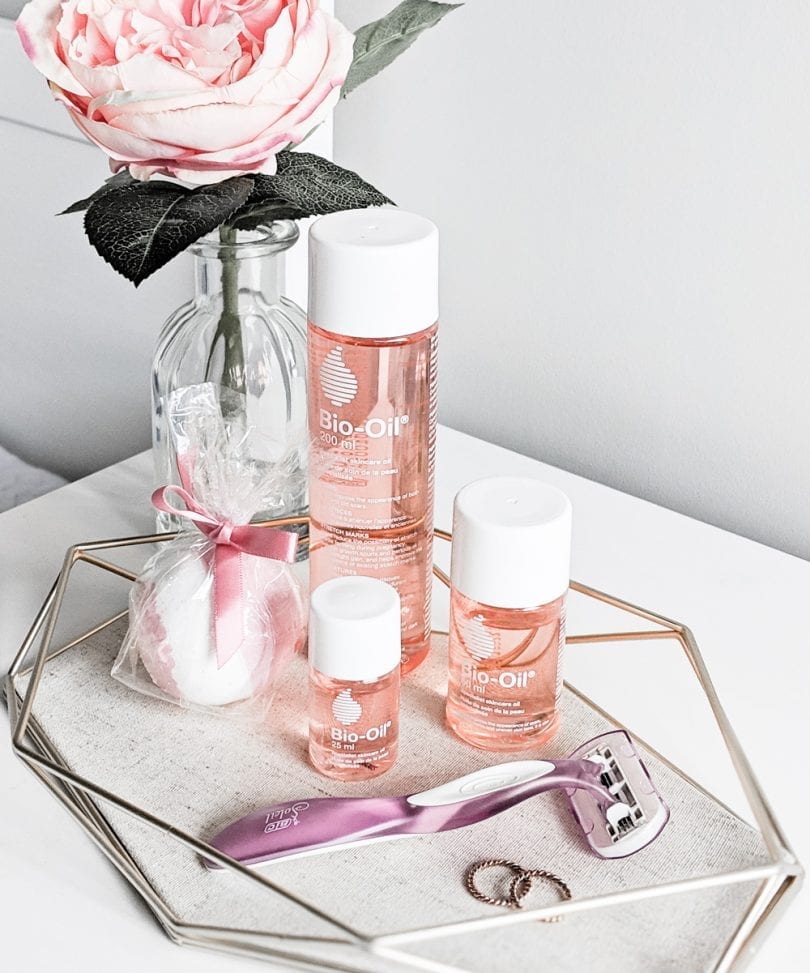 Using Bio-Oil to pamper your skin with an at home beauty treatment