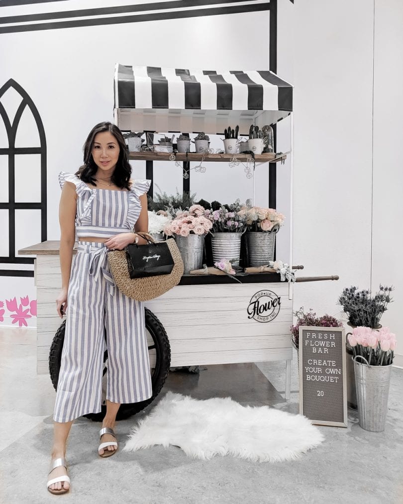 Striped 2 piece co-ord set - summer outift fashion blogger yesmissy
