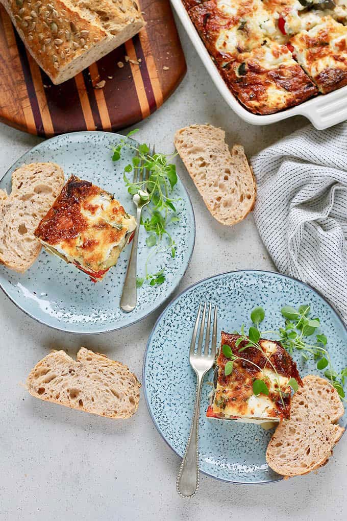 Easy Delicious Breakfast Ideas - Baked Veggie Frittata 