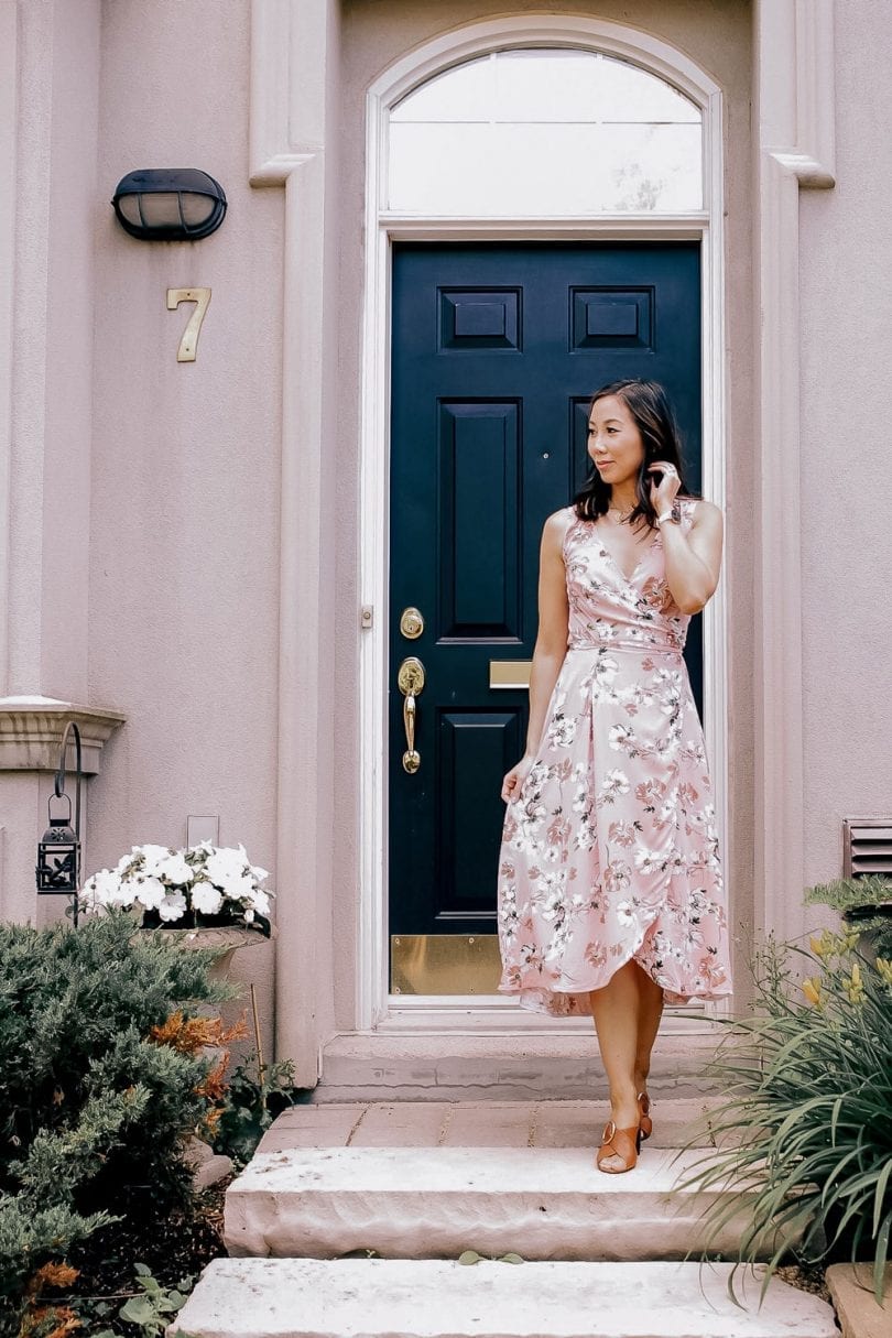 Summer outfit - pink floral dress #OOTDHigh Quality Luxury Shopping