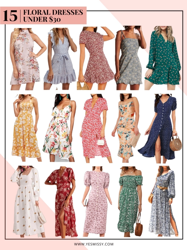 15 Floral Dresses Under $30