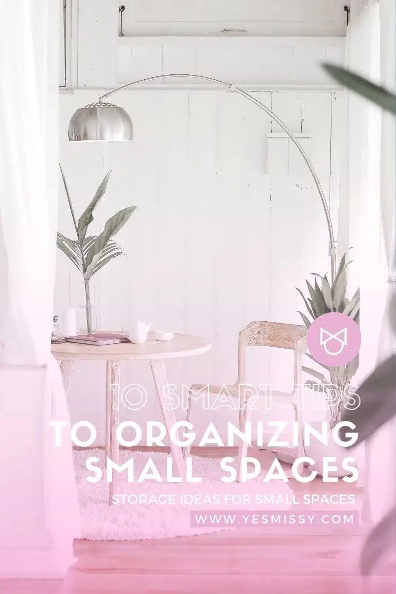 Small space organizing ideas for your home by lifestyle blogger Eileen Lazazzera ofHigh Quality Luxury Shopping.com
