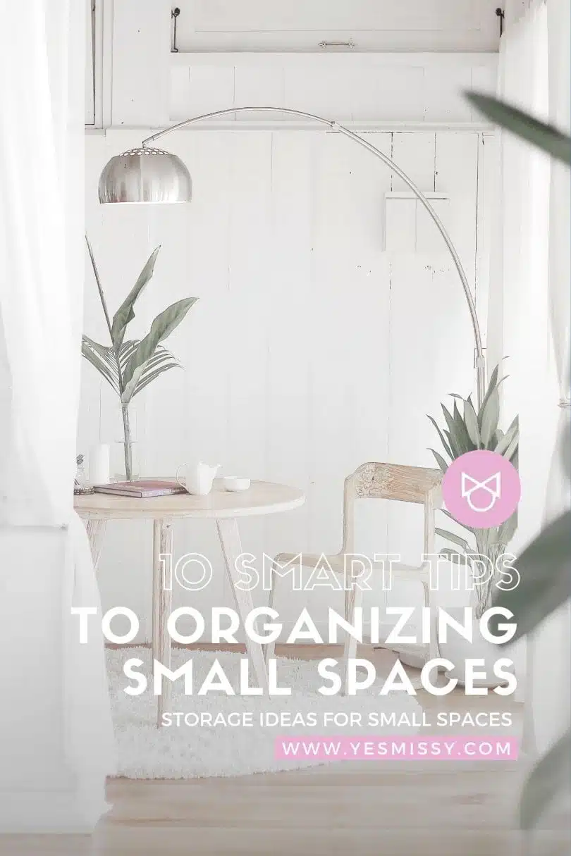 Small space organizing ideas for your home by lifestyle blogger Eileen Lazazzera ofHigh Quality Luxury Shopping.com
