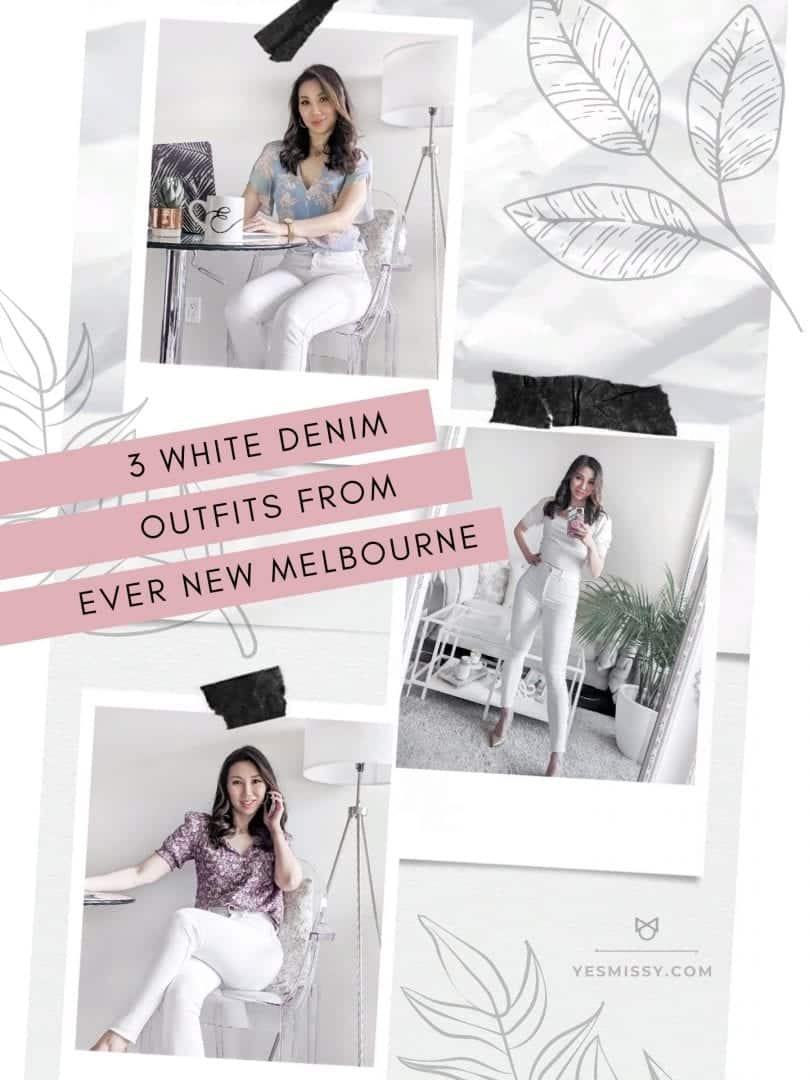 Ways to wear white jeans for work - Summer office and WFH outfits from Ever New styled by Canadian lifestyle blogger Eileen ofHigh Quality Luxury Shopping.com