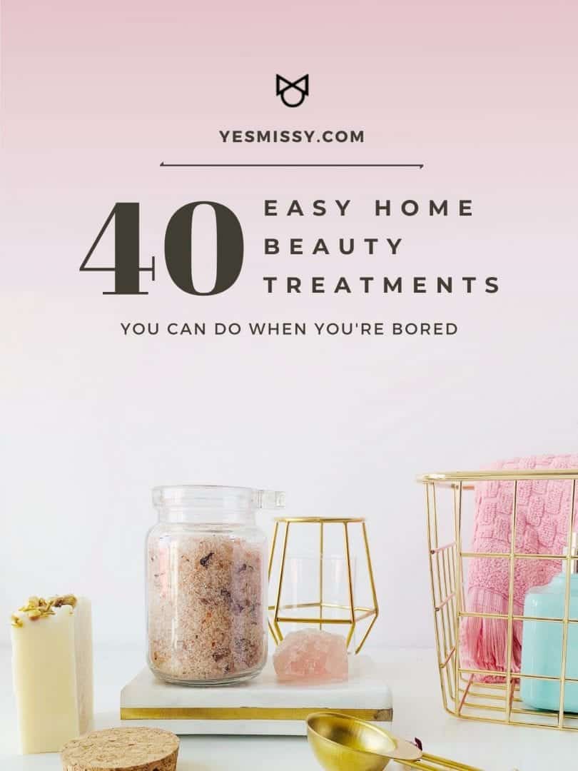 40 ways to pamper yourself with these easy at-home beauty treatments for face, hair, skin and nails. 