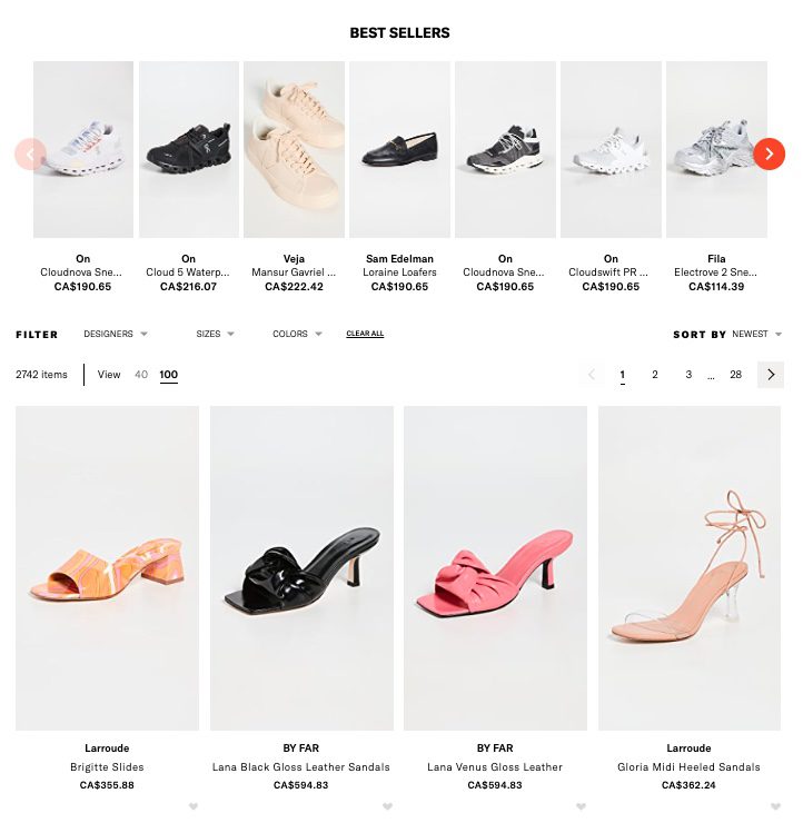 Shop designer shoes at shopbop.com. They carry everything from casual sneakers and sandals to designer shoes for your next special event or wedding. 