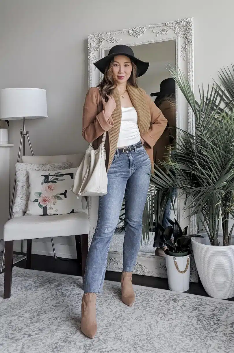 How to wear cropped jeans with ankle boots styled by fashion blogger by YESMISSY