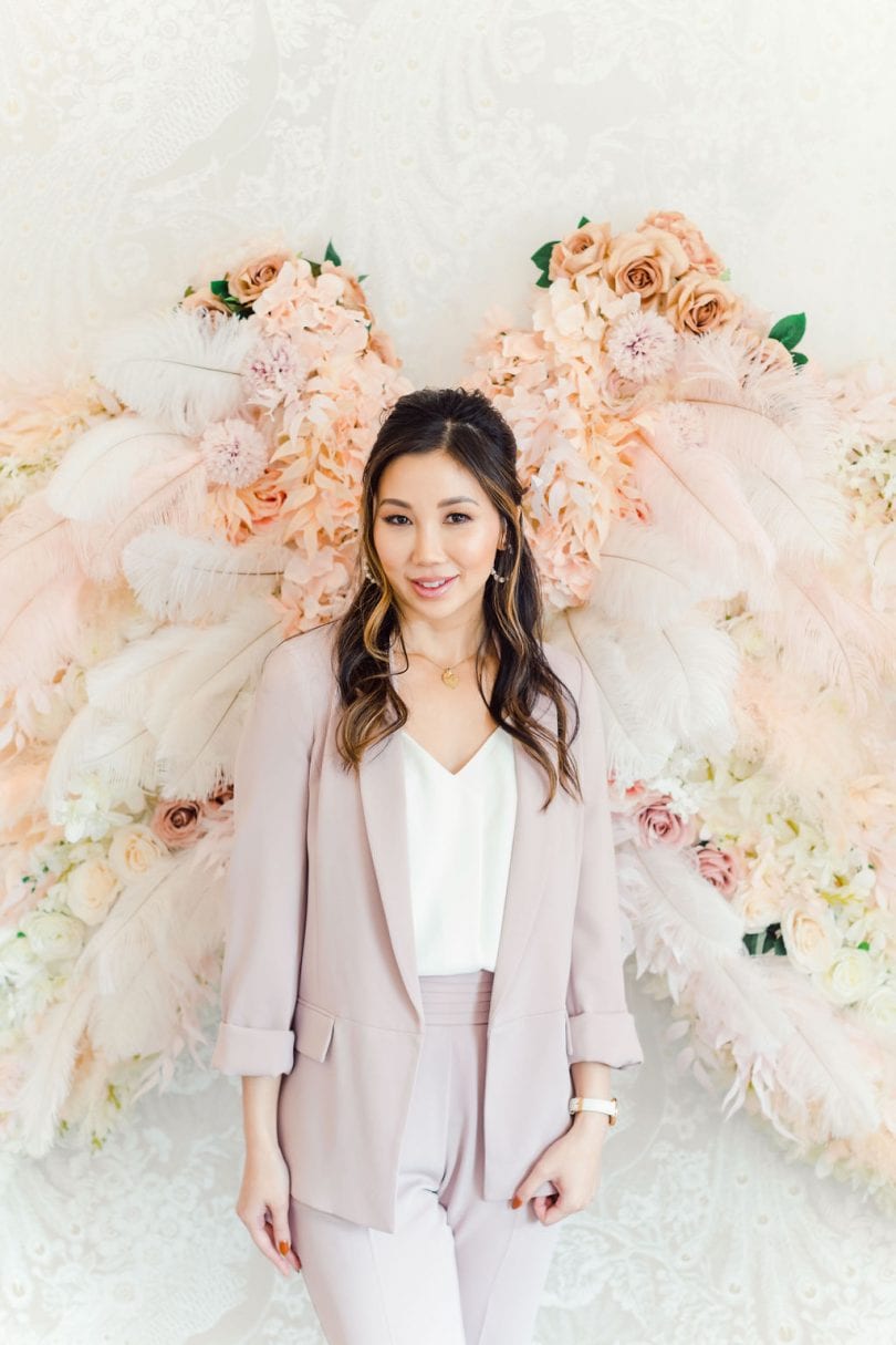 Fancy Face Rosé Room Annivsary event. Makeup and hair done by Fancy Face.