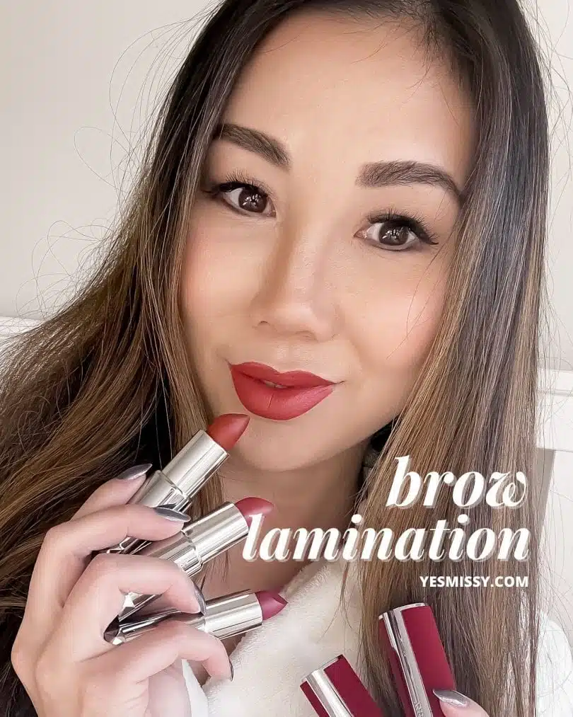 Brow lamination before and after - learn more about the brow lamination process at yesmissy.com