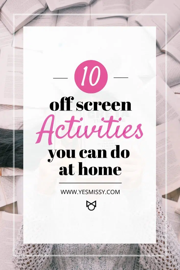 Activities you can do at home that don't involve a screen! 