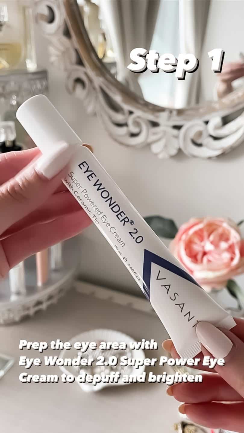 The first step to hiding undereye circles is to prep the area with an eye cream.. Get the full makeup tutorial at yesmissy.com