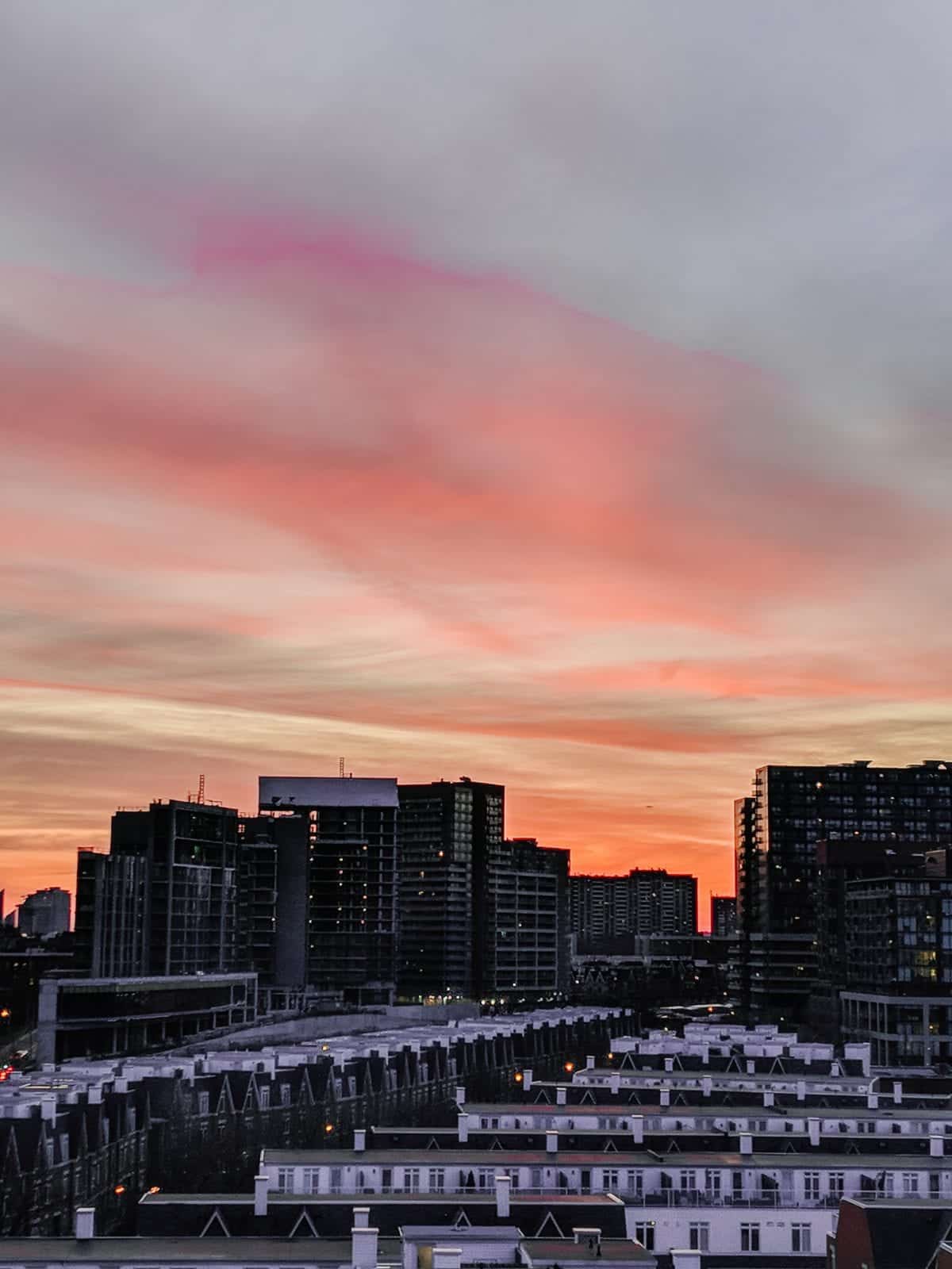 Sunset view from the my condo downtown - Yesmissy's Condo Tour