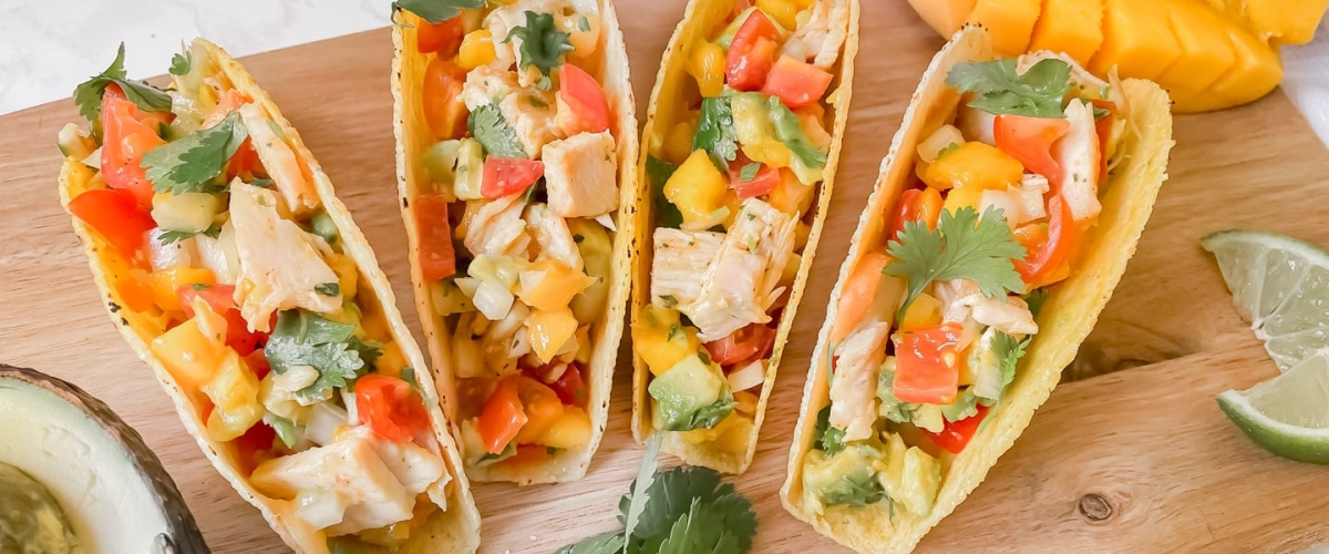 Turkey Tacos with Mango Avocado Salsa Recipe
