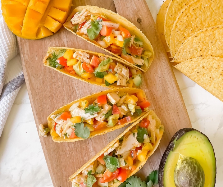 Turkey Tacos with Mango Avocado Salsa Recipe