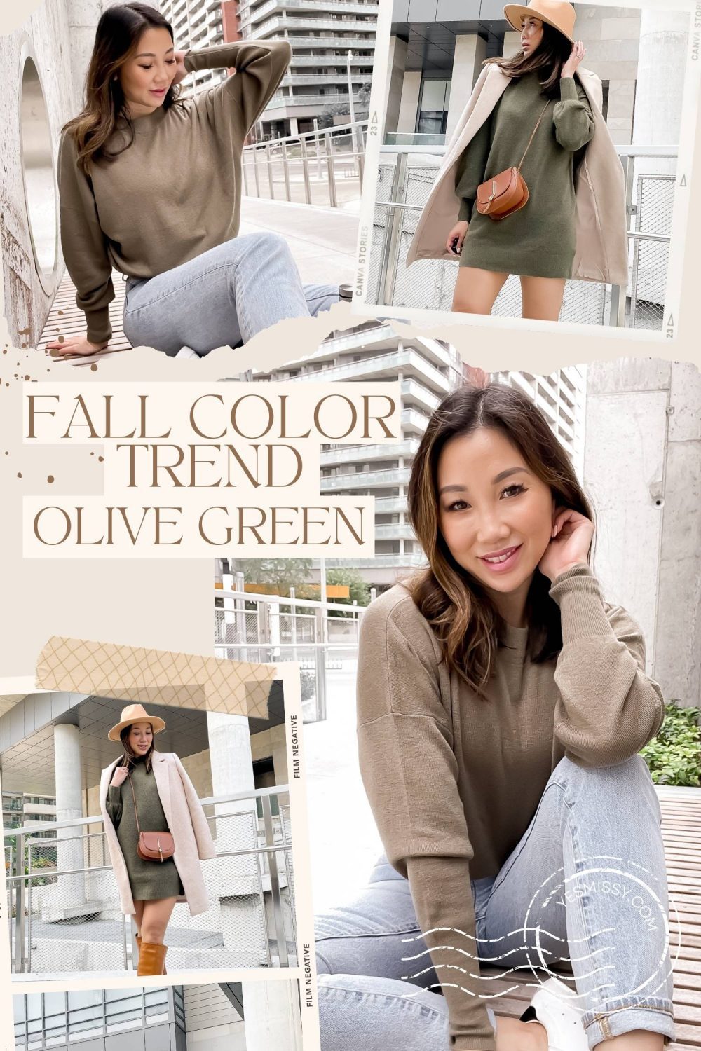 Olive green is a color I can't get enough of! This fall color trend works as almost a neutral and matches with everything in your wardrobe.