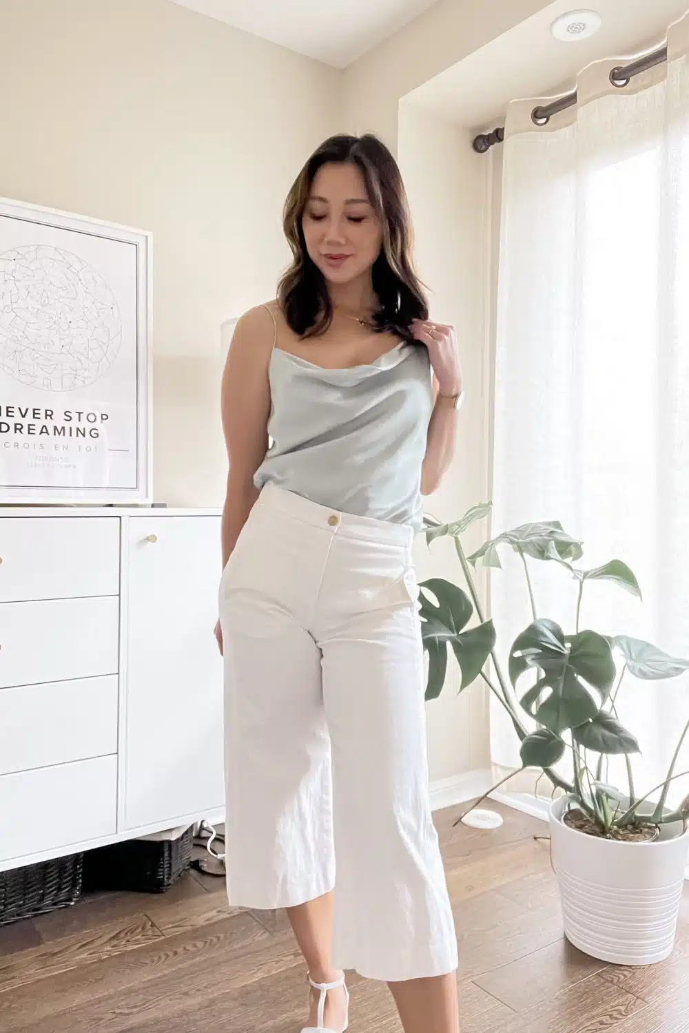 The best camisole outfits are all about balance. Wear a silk cami for date night or even everyday, it's all about how you style it. 