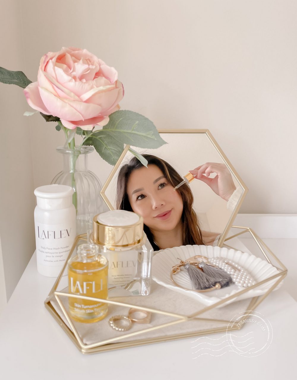 Natural Skincare Review - I had the chance to try 3 of the products from the LaFlev Skincare line: the Daily Face Wash Powder, Skin Turnaround Serum, and Deep Wrinkle Release Hydrating Cream.