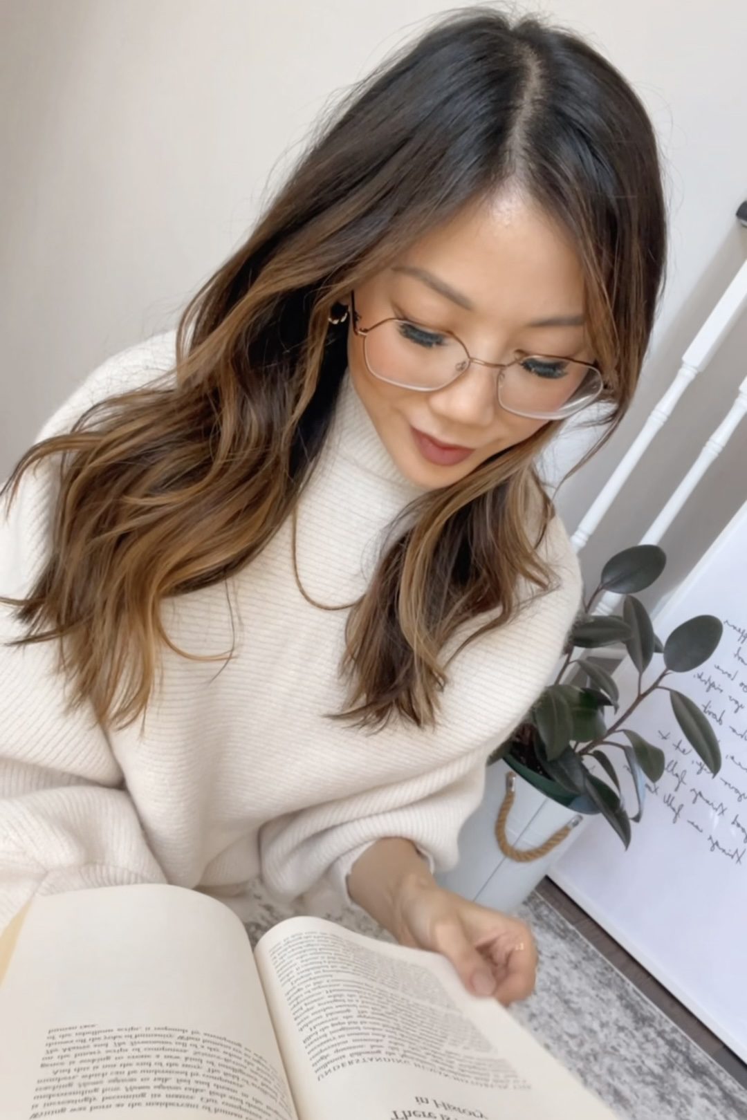 Cozy fall look with sweater dress and glasses from Bonlook - styled by Eileen Lazazzera of yesmissy.com