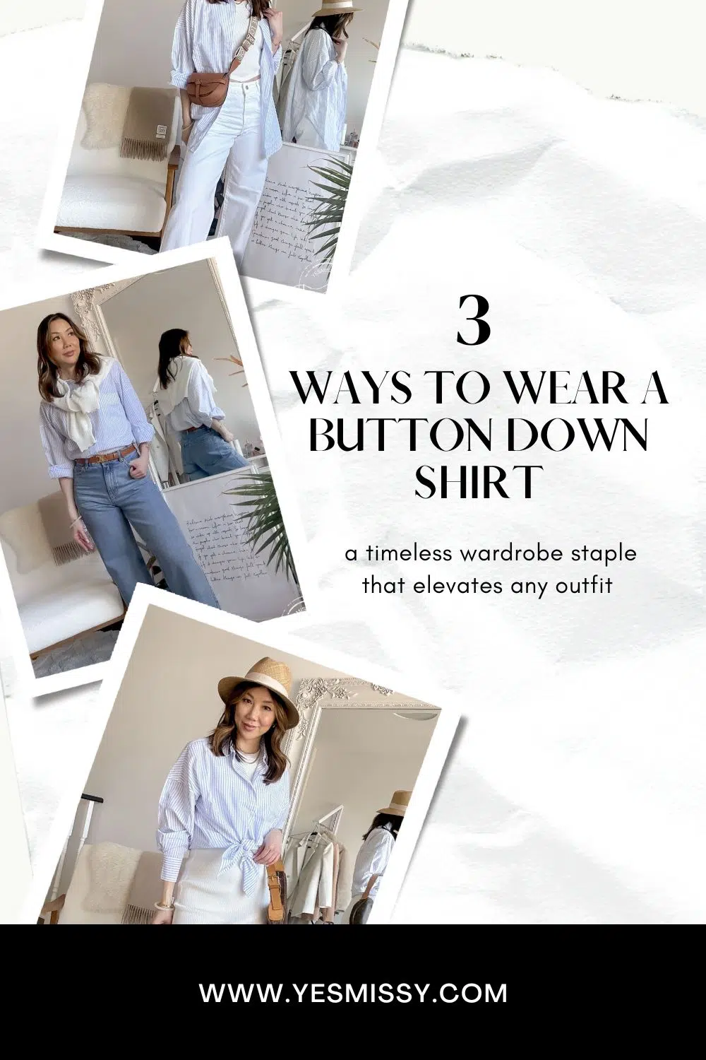 how to wear a button down shirt 3 ways - styling it casually with jeans, or for going out, this versatile wardrobe basic is a must have.
