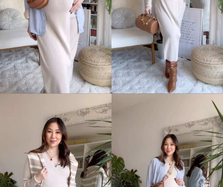 Maternity Outfit Ideas: 1 dress styled 2 ways