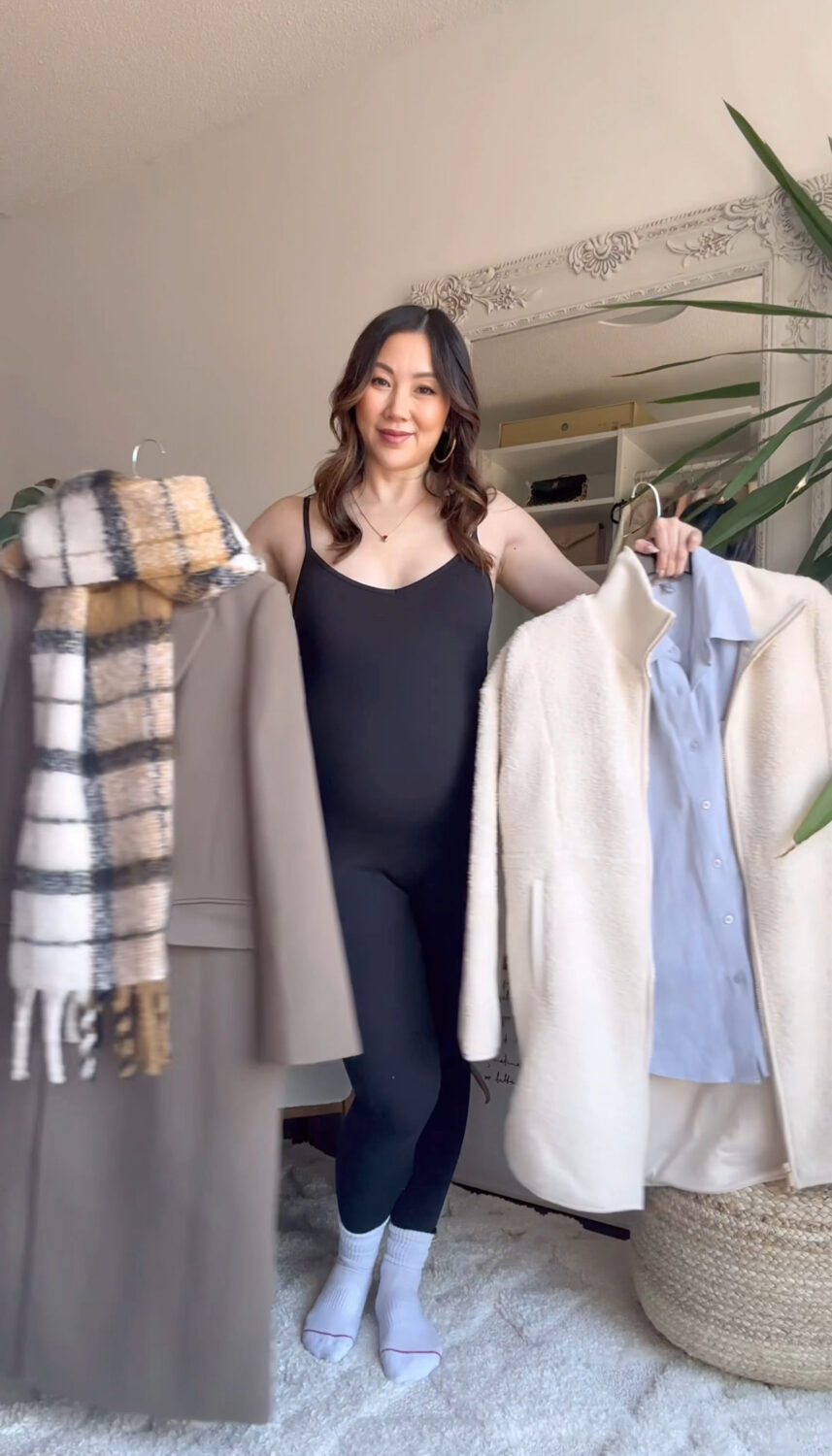 1 base 2 outfits - Styling my black jumpsuit from Thyme Maternity  RWCO