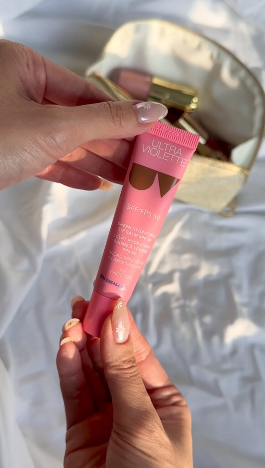 Ultra Violette tinted lip balm with SPF 50 – sun-protective, hydrating lip balm for summer skincare and makeup routine