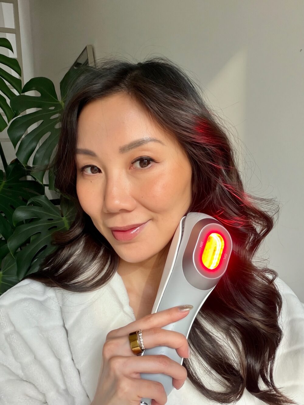 Evening skincare routine using the Lumirea dual-light IPL device